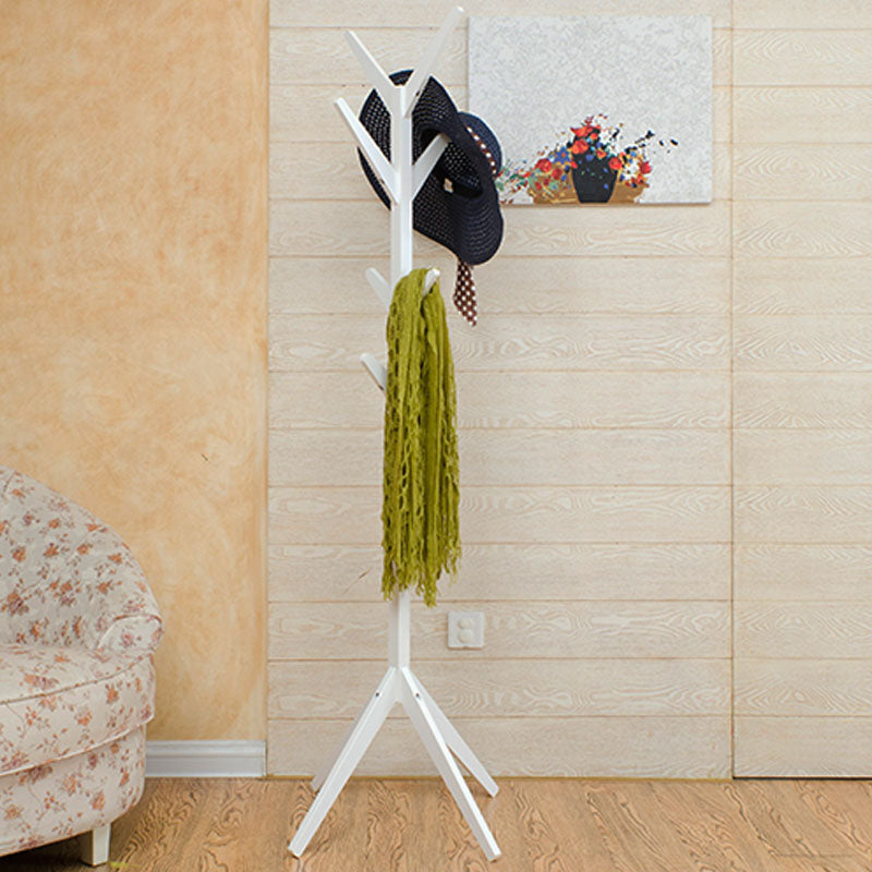 Stand contemporaneo Serall semplice in legno Stand da sala indipendente con un gancio