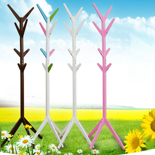 Stand contemporaneo Serall semplice in legno Stand da sala indipendente con un gancio