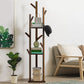 Contemporary Wood Entry Hall Tree Standing Coat Rack with Hooks Tan 8 Clearhalo 'Entry & Mudroom Furniture' 'furn' 'furn_hall_tree_coat_racks' 'Furniture' 'Hall Trees & Coat Racks' 'hall_tree_coat_racks' 7067625