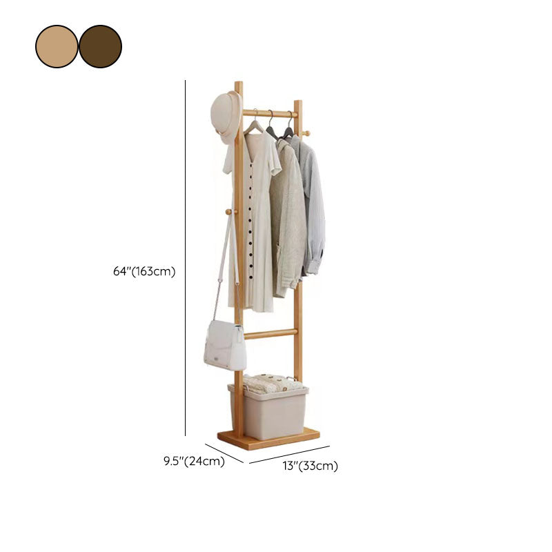 Contemporary Wood Entry Hall Tree Standing Coat Rack with Hooks Clearhalo 'Entry & Mudroom Furniture' 'furn' 'furn_hall_tree_coat_racks' 'Furniture' 'Hall Trees & Coat Racks' 'hall_tree_coat_racks' 7067631