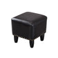 Leather Standard Stool Modern Style Simple Household Square Footstool Black 1 Piece Clearhalo 'furn' 'furn_ottomans_poufs' 'Furniture' 'Living Room Furniture' 'Ottomans & Poufs' 'ottomans_poufs' 7067658