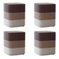 Solid Color Fabric Standard Stool Modern Style Simple Household Footstool 13"L x 13"W x 14"H Brown 4 Piece Set Clearhalo 'furn' 'furn_ottomans_poufs' 'Furniture' 'Living Room Furniture' 'Ottomans & Poufs' 'ottomans_poufs' 7067726