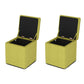 Solid Color Fabric Standard Stool Modern Style Simple Household Footstool 12"L x 12"W x 14"H Green 2 Piece Set Clearhalo 'furn' 'furn_ottomans_poufs' 'Furniture' 'Living Room Furniture' 'Ottomans & Poufs' 'ottomans_poufs' 7067739