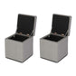 Solid Color Fabric Standard Stool Modern Style Simple Household Footstool 12"L x 12"W x 14"H Light Grey 2 Piece Set Clearhalo 'furn' 'furn_ottomans_poufs' 'Furniture' 'Living Room Furniture' 'Ottomans & Poufs' 'ottomans_poufs' 7067741