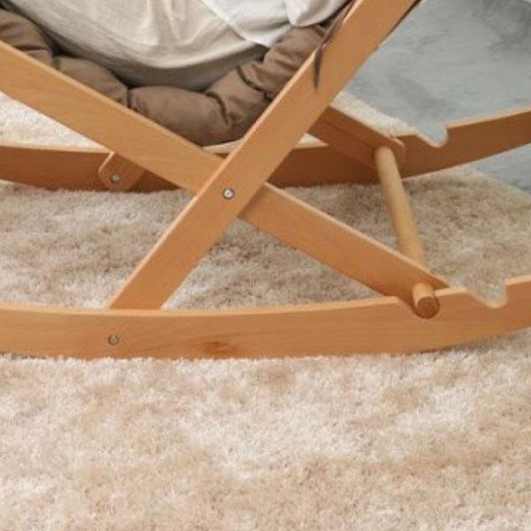 Silla de mecedora de estilo simple moderno silla mecedora de madera interior para sala de estar