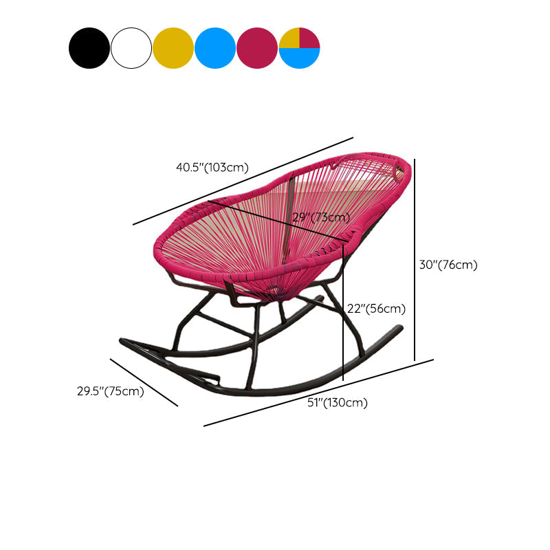 Contemporary Rattan Rocking Chair Outdoor Rocking Chair for Break Clearhalo 'Chairs & Seating' 'furn' 'furn_rocking_chairs' 'Furniture' 'Living Room Furniture' 'Rocking Chairs' 'rocking_chairs' 7067892
