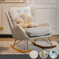 Modern Style Chaise Lounge Lazy Sofa Chair Leisure Rocking Chair for Living Room White Clearhalo 'Chairs & Seating' 'furn' 'furn_rocking_chairs' 'Furniture' 'Living Room Furniture' 'Rocking Chairs' 'rocking_chairs' 7067910