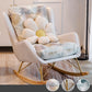 Modern Style Chaise Lounge Lazy Sofa Chair Leisure Rocking Chair for Living Room Grey White Clearhalo 'Chairs & Seating' 'furn' 'furn_rocking_chairs' 'Furniture' 'Living Room Furniture' 'Rocking Chairs' 'rocking_chairs' 7067914
