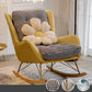 Modern Style Chaise Lounge Lazy Sofa Chair Leisure Rocking Chair for Living Room Yellow Houndstooth Clearhalo 'Chairs & Seating' 'furn' 'furn_rocking_chairs' 'Furniture' 'Living Room Furniture' 'Rocking Chairs' 'rocking_chairs' 7067923