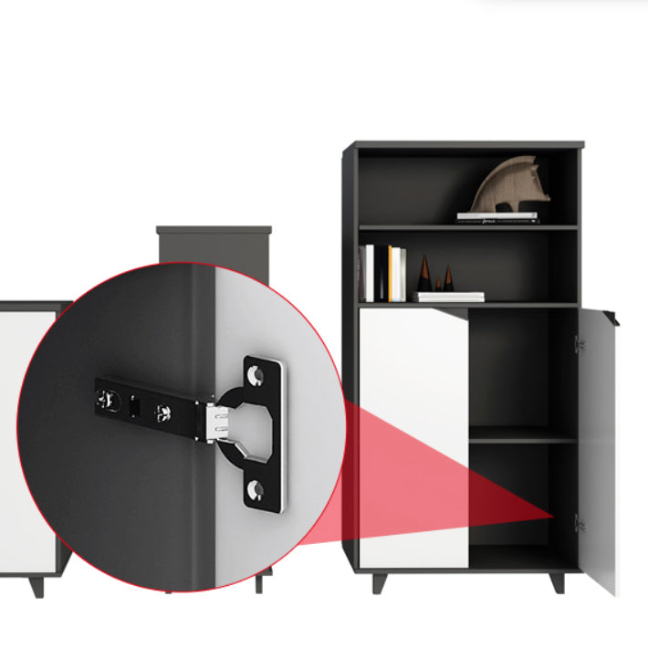 Archivo de madera de ingeniería blanca Archivo vertical contemporáneo