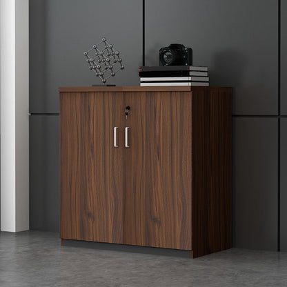 Gabinete lateral de archivos contemporáneos de madera de ingeniería con almacenamiento