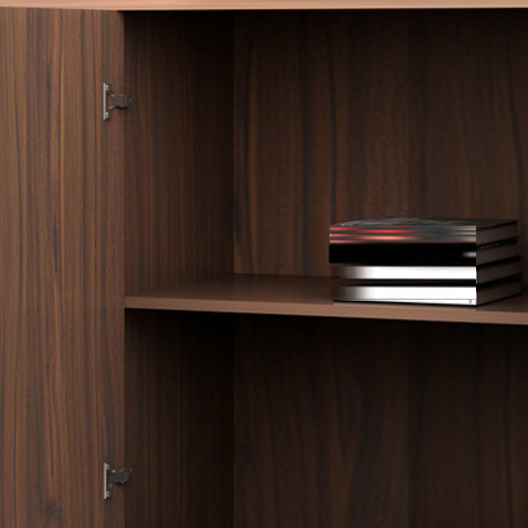 Gabinete lateral de archivos contemporáneos de madera de ingeniería con almacenamiento