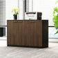 Contemporary Lateral Filing Cabinet Engineered Wood File Cabinet 47"L x 16"W x 31"H Nut-Brown Clearhalo 'Filing Cabinets' 'filling_cabinets' 'furn' 'furn_filling_cabinets' 'Furniture' 'Office Furniture' 7069101