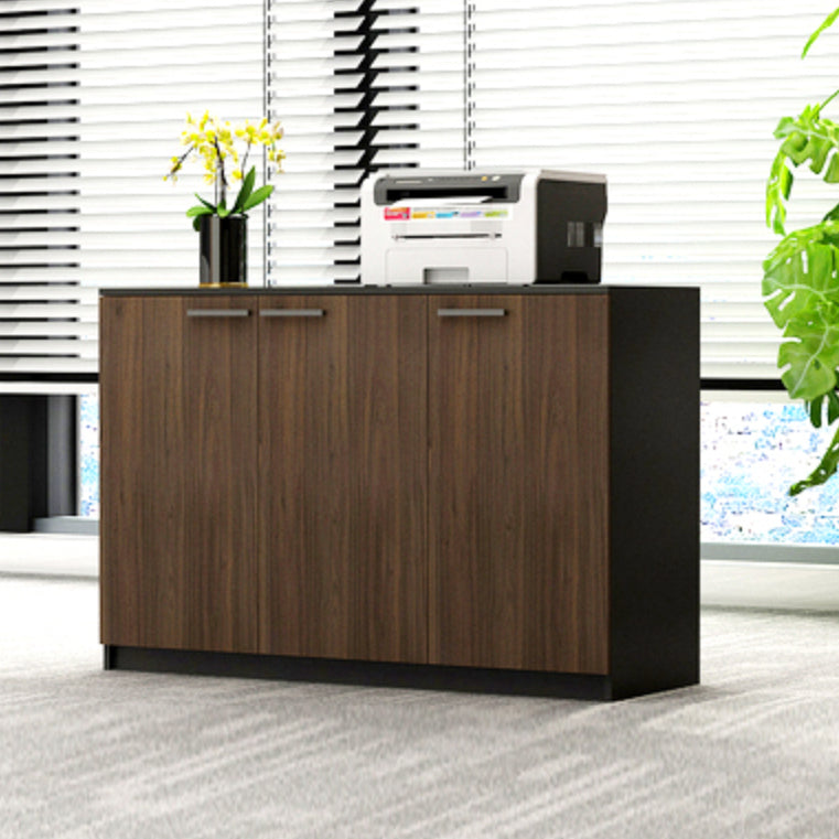 Contemporary Lateral Filing Cabinet Engineered Wood File Cabinet 47"L x 16"W x 31"H Nut-Brown Clearhalo 'Filing Cabinets' 'filling_cabinets' 'furn' 'furn_filling_cabinets' 'Furniture' 'Office Furniture' 7069101