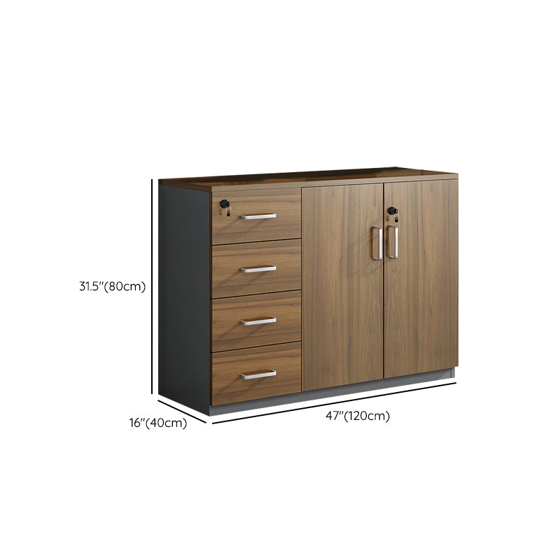 Modern Engineered Wood Filing Cabinet Lateral File Cabinet with Lock and Storage Clearhalo 'Filing Cabinets' 'filling_cabinets' 'furn' 'furn_filling_cabinets' 'Furniture' 'Office Furniture' 7069123