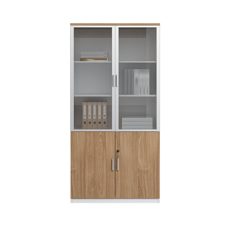 Vertical Wood Filing Cabinet Contemporary File Cabinet with Lock and Storage 31"L x 16"W x 79"H Light Wood Clearhalo 'Filing Cabinets' 'filling_cabinets' 'furn' 'furn_filling_cabinets' 'Furniture' 'Office Furniture' 7069129