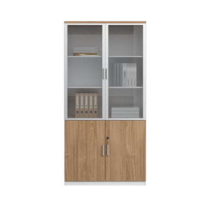 Vertical Wood Filing Cabinet Contemporary File Cabinet with Lock and Storage 31"L x 16"W x 79"H Light Wood Clearhalo 'Filing Cabinets' 'filling_cabinets' 'furn' 'furn_filling_cabinets' 'Furniture' 'Office Furniture' 7069129