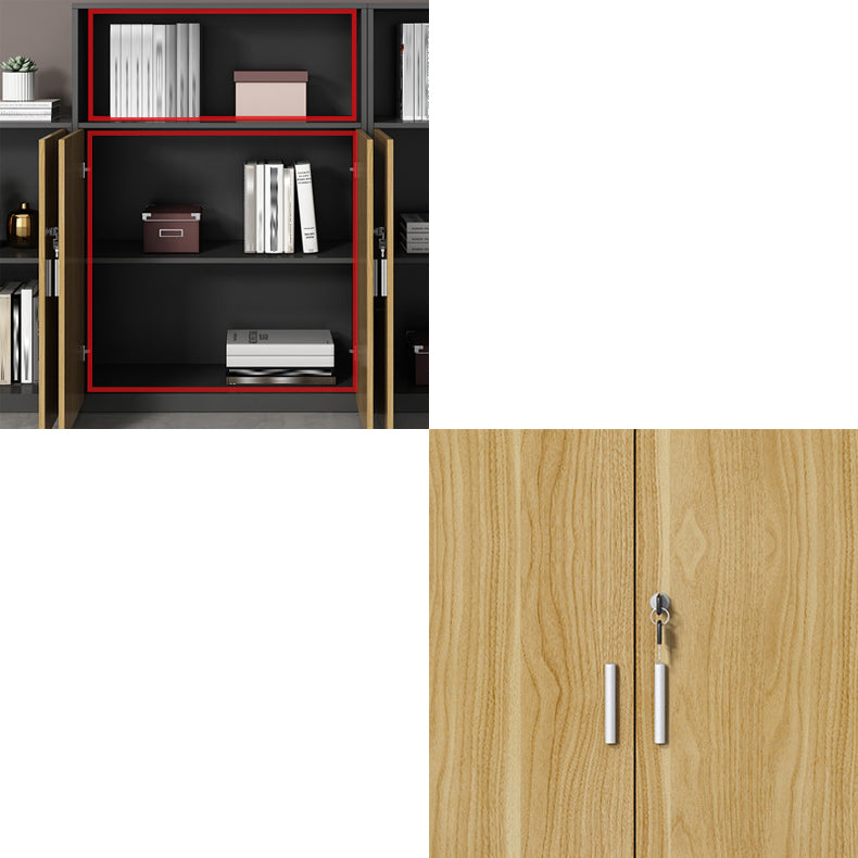 Archivo de madera de archivos lateral moderno de mediados de siglo para la oficina de madera para la oficina en casa