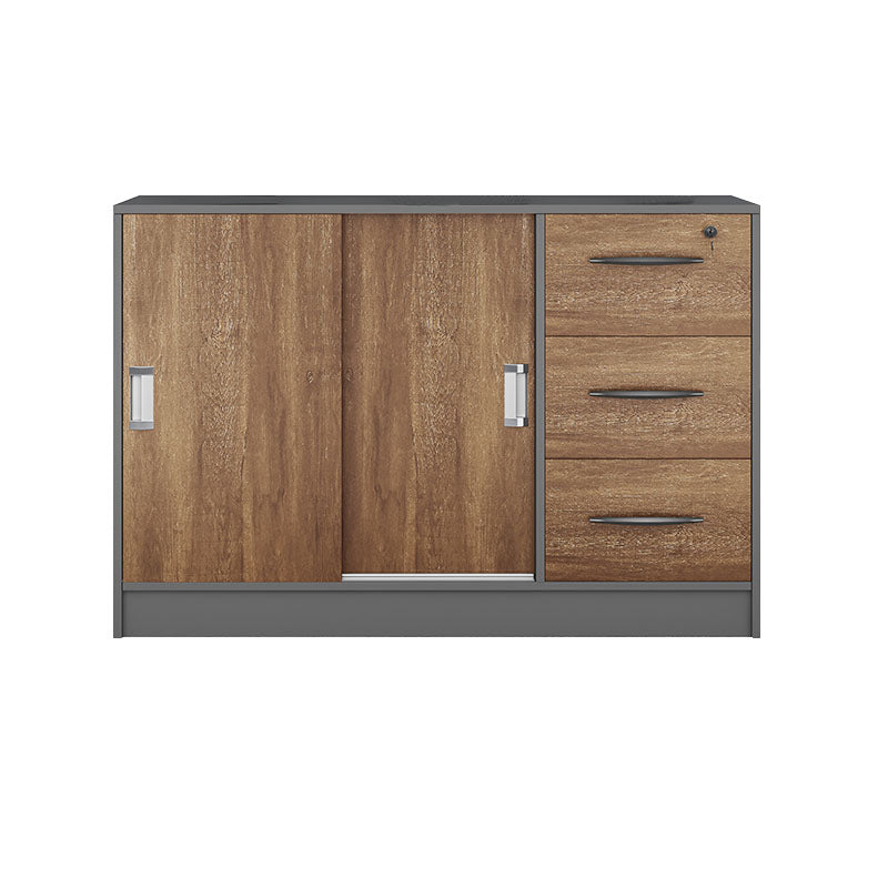 Archivo moderno de archivos laterales Archivo de madera maciza con estantes de almacenamiento