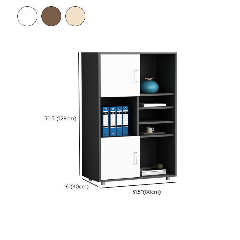 Archivo de madera de ingeniería vertical Archivo de almacenamiento contemporáneo de almacenamiento