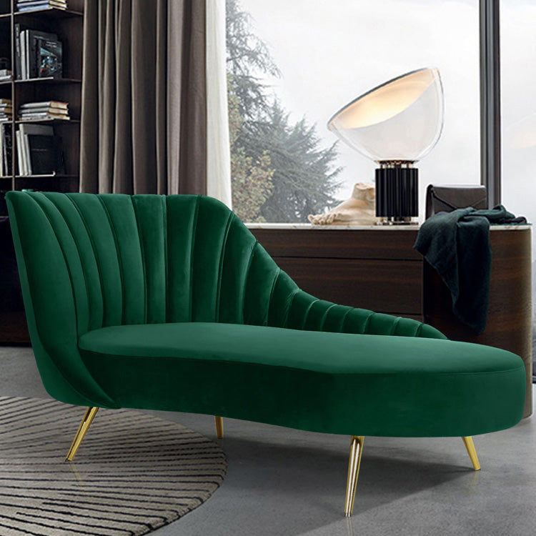 Living Room Rolled Arms Chaise Lounge Modern Velvet Chaise with Upholster Clearhalo 'Chairs & Seating' 'Chaise Lounge' 'chaise_lounge' 'furn' 'furn_chaise_lounge' 'Furniture' 'Living Room Furniture' 7069713