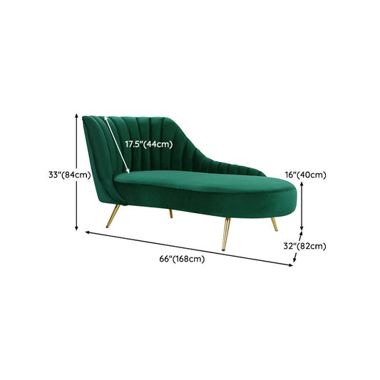 Living Room Rolled Arms Chaise Lounge Modern Velvet Chaise with Upholster Clearhalo 'Chairs & Seating' 'Chaise Lounge' 'chaise_lounge' 'furn' 'furn_chaise_lounge' 'Furniture' 'Living Room Furniture' 7069723