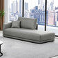 Nordic Living Room Chaise Rolled Arms Upholstered Chaise Lounge with Wooden Base Gray Clearhalo 'Chairs & Seating' 'Chaise Lounge' 'chaise_lounge' 'furn' 'furn_chaise_lounge' 'Furniture' 'Living Room Furniture' 7069737