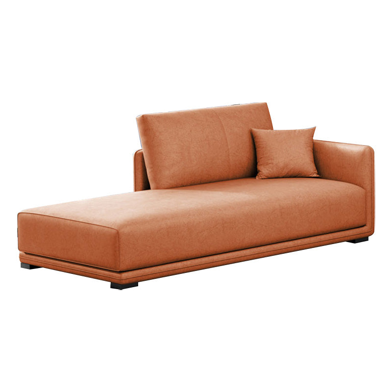 Nordic Living Room Chaise Rolled Arms Upholstered Chaise Lounge with Wooden Base Clearhalo 'Chairs & Seating' 'Chaise Lounge' 'chaise_lounge' 'furn' 'furn_chaise_lounge' 'Furniture' 'Living Room Furniture' 7069739