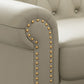 Modern Style Rolled Arms Chaise Living Room Faux Leather Chaise Clearhalo 'Chairs & Seating' 'Chaise Lounge' 'chaise_lounge' 'furn' 'furn_chaise_lounge' 'Furniture' 'Living Room Furniture' 7069751