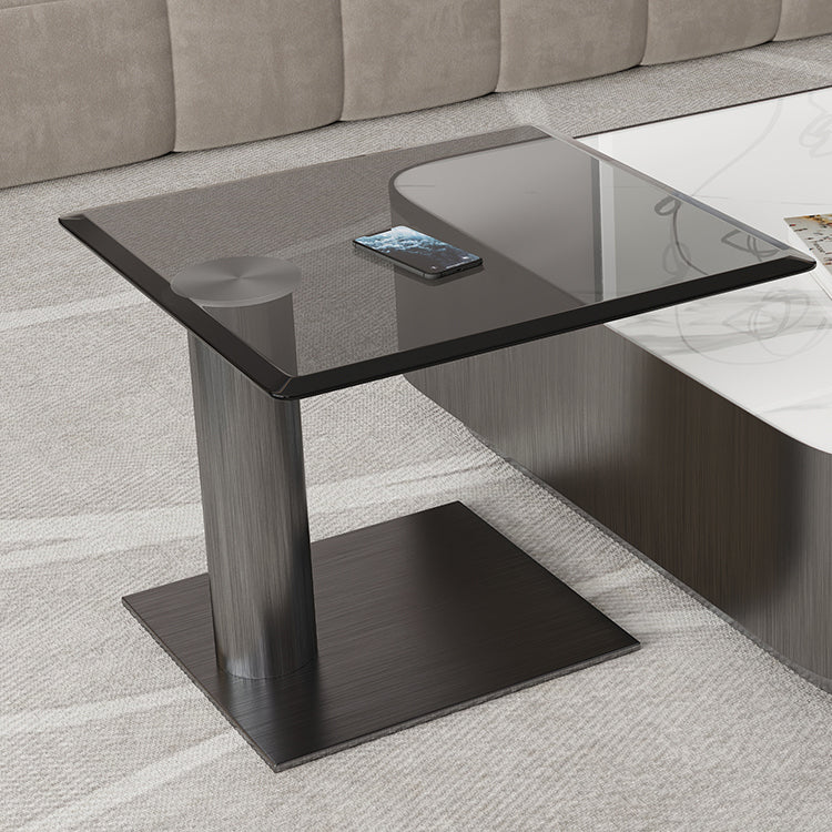 Square Slate Coffee Table Set Contemporary 2 Drawers Cocktail Table Clearhalo 'Coffee & Accent Tables' 'Coffee Tables' 'coffee_tables' 'furn' 'furn_coffee_tables' 'Furniture' 'Living Room Furniture' 7070016