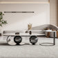 27" Wide Glam Coffee Table Stone Oval Black Coffee Cocktail Table Clearhalo 'Coffee & Accent Tables' 'Coffee Tables' 'coffee_tables' 'furn' 'furn_coffee_tables' 'Furniture' 'Living Room Furniture' 7070027