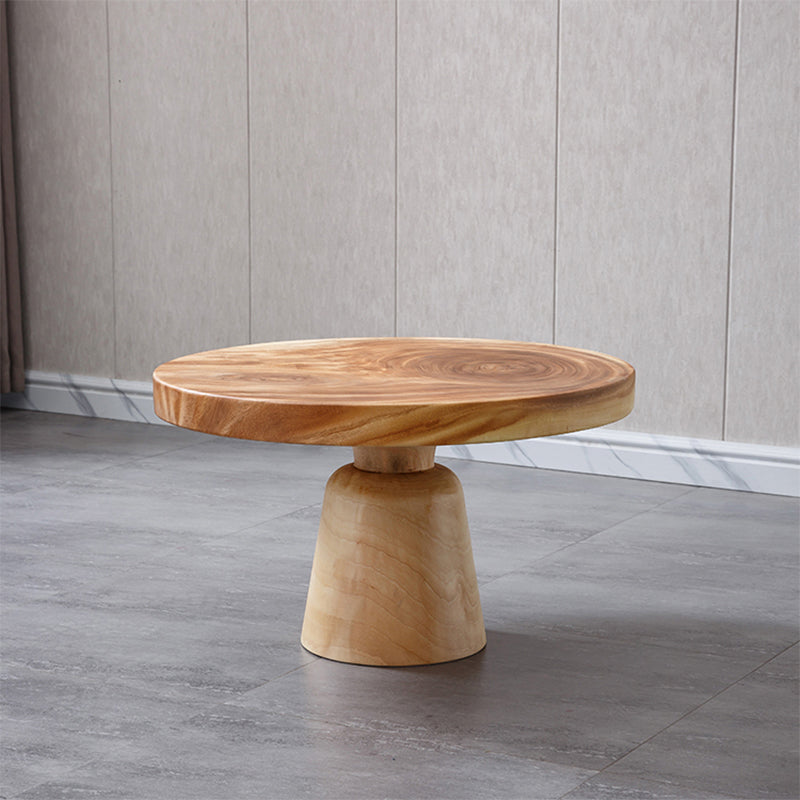 Contemporary Coffee Table Brown Pedestal Coffee Cocktail Table Clearhalo 'Coffee & Accent Tables' 'Coffee Tables' 'coffee_tables' 'furn' 'furn_coffee_tables' 'Furniture' 'Living Room Furniture' 7070039