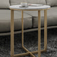Contemporary Frame Coffee Table Round Slate Top Cocktail Table Clearhalo 'Coffee & Accent Tables' 'Coffee Tables' 'coffee_tables' 'furn' 'furn_coffee_tables' 'Furniture' 'Living Room Furniture' 7070068