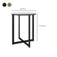 Contemporary Frame Coffee Table Round Slate Top Cocktail Table Clearhalo 'Coffee & Accent Tables' 'Coffee Tables' 'coffee_tables' 'furn' 'furn_coffee_tables' 'Furniture' 'Living Room Furniture' 7070071