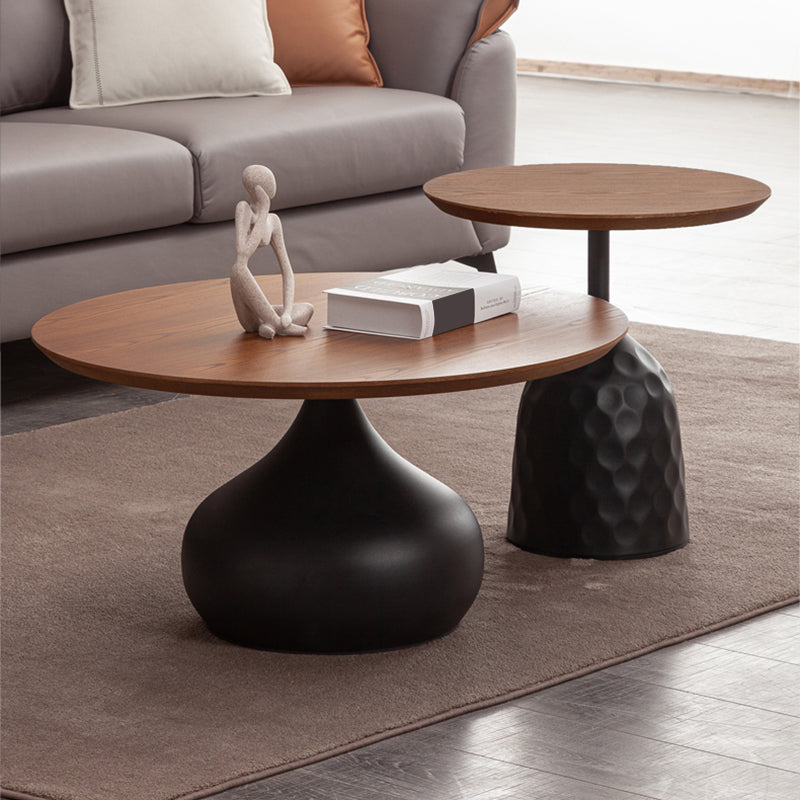 Pedestal Coffee Table Contemporary Solid Wood Coffee Cocktail Table Clearhalo 'Coffee & Accent Tables' 'Coffee Tables' 'coffee_tables' 'furn' 'furn_coffee_tables' 'Furniture' 'Living Room Furniture' 7070113