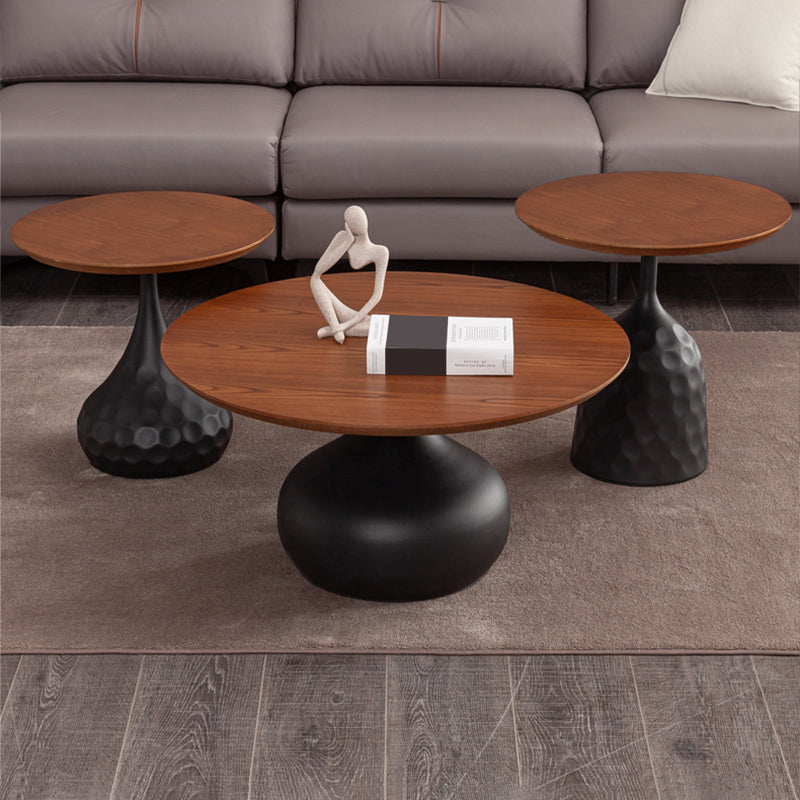 Pedestal Coffee Table Contemporary Solid Wood Coffee Cocktail Table Clearhalo 'Coffee & Accent Tables' 'Coffee Tables' 'coffee_tables' 'furn' 'furn_coffee_tables' 'Furniture' 'Living Room Furniture' 7070115