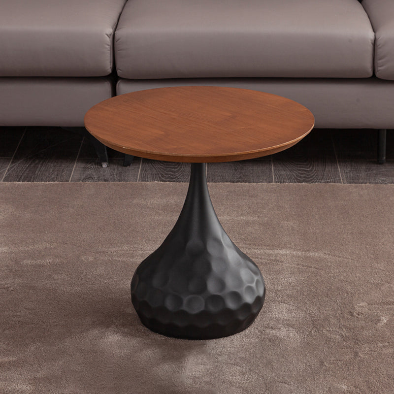 Pedestal Coffee Table Contemporary Solid Wood Coffee Cocktail Table 20"L x 20"W x 18.5"H Black Clearhalo 'Coffee & Accent Tables' 'Coffee Tables' 'coffee_tables' 'furn' 'furn_coffee_tables' 'Furniture' 'Living Room Furniture' 7070116