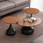Pedestal Coffee Table Contemporary Solid Wood Coffee Cocktail Table Clearhalo 'Coffee & Accent Tables' 'Coffee Tables' 'coffee_tables' 'furn' 'furn_coffee_tables' 'Furniture' 'Living Room Furniture' 7070118