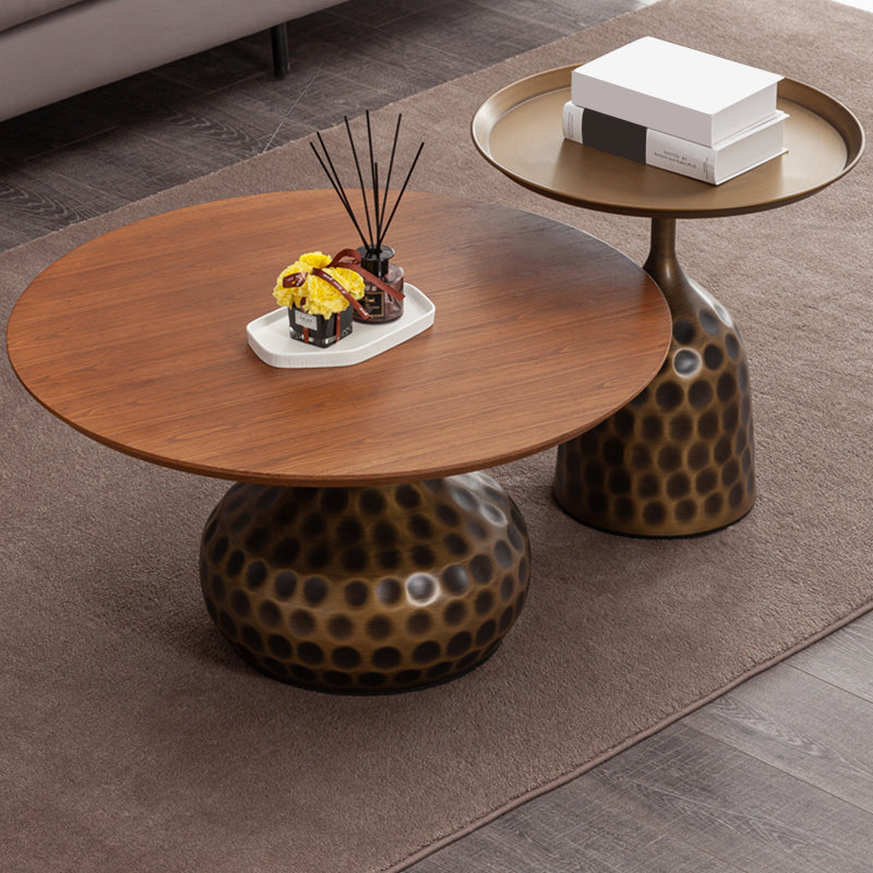 Pedestal Coffee Table Contemporary Solid Wood Coffee Cocktail Table Clearhalo 'Coffee & Accent Tables' 'Coffee Tables' 'coffee_tables' 'furn' 'furn_coffee_tables' 'Furniture' 'Living Room Furniture' 7070119