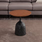 Pedestal Coffee Table Contemporary Solid Wood Coffee Cocktail Table 20"L x 20"W x 21"H Black Clearhalo 'Coffee & Accent Tables' 'Coffee Tables' 'coffee_tables' 'furn' 'furn_coffee_tables' 'Furniture' 'Living Room Furniture' 7070120