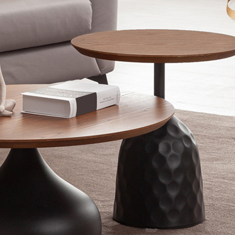 Pedestal Coffee Table Contemporary Solid Wood Coffee Cocktail Table Clearhalo 'Coffee & Accent Tables' 'Coffee Tables' 'coffee_tables' 'furn' 'furn_coffee_tables' 'Furniture' 'Living Room Furniture' 7070128