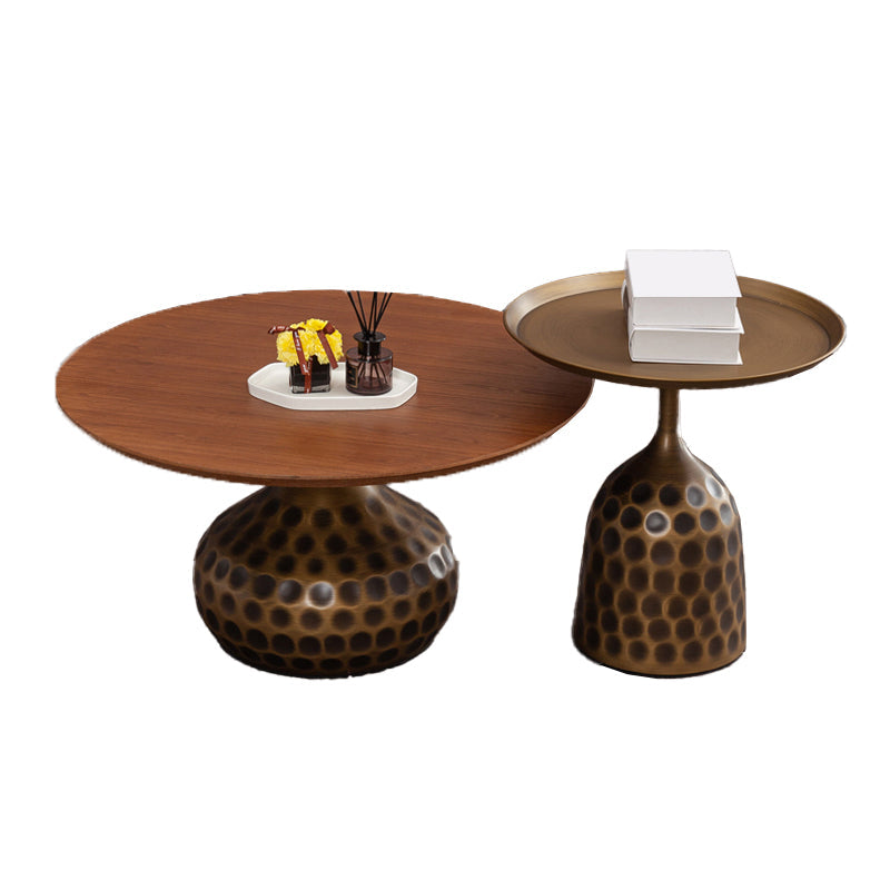 Pedestal Coffee Table Contemporary Solid Wood Coffee Cocktail Table Clearhalo 'Coffee & Accent Tables' 'Coffee Tables' 'coffee_tables' 'furn' 'furn_coffee_tables' 'Furniture' 'Living Room Furniture' 7070132