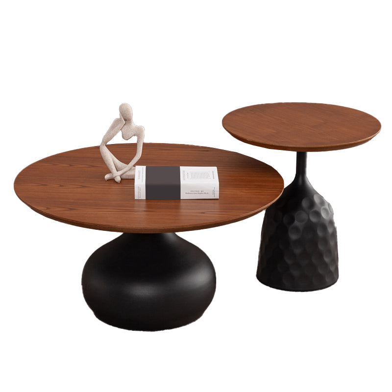 Pedestal Coffee Table Contemporary Solid Wood Coffee Cocktail Table Clearhalo 'Coffee & Accent Tables' 'Coffee Tables' 'coffee_tables' 'furn' 'furn_coffee_tables' 'Furniture' 'Living Room Furniture' 7070134