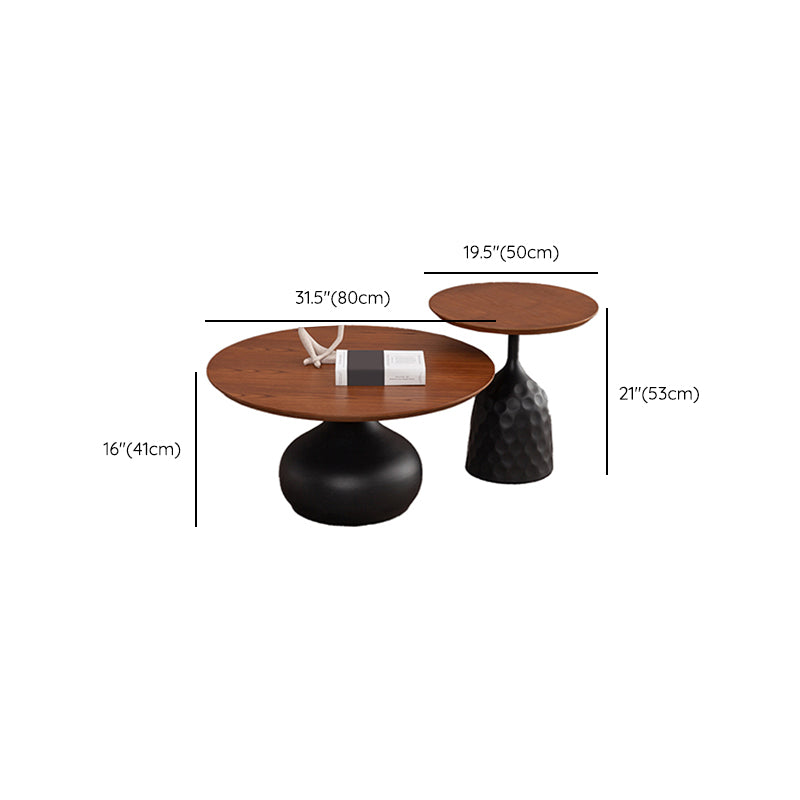 Pedestal Coffee Table Contemporary Solid Wood Coffee Cocktail Table Clearhalo 'Coffee & Accent Tables' 'Coffee Tables' 'coffee_tables' 'furn' 'furn_coffee_tables' 'Furniture' 'Living Room Furniture' 7070138
