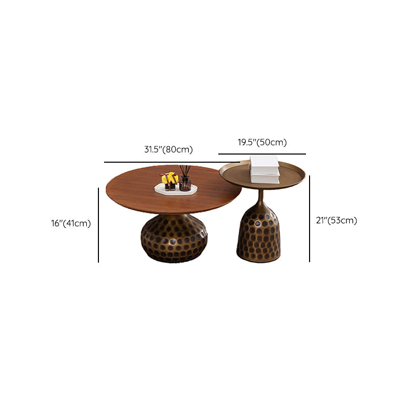 Pedestal Coffee Table Contemporary Solid Wood Coffee Cocktail Table Clearhalo 'Coffee & Accent Tables' 'Coffee Tables' 'coffee_tables' 'furn' 'furn_coffee_tables' 'Furniture' 'Living Room Furniture' 7070144