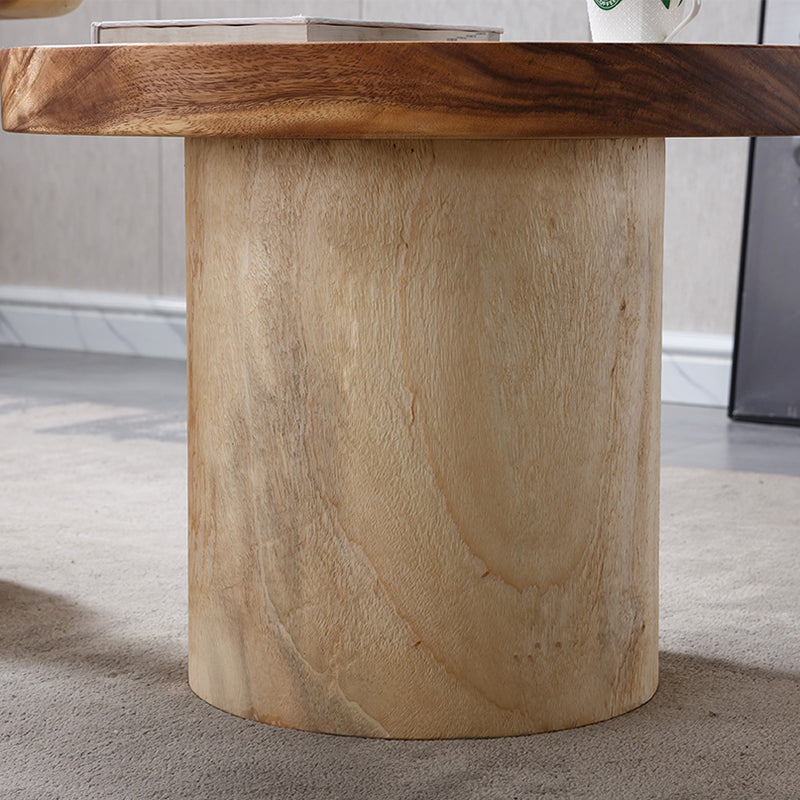 Pedestal Coffee Table Solid Wood Tray Top Coffee Cocktail Table Clearhalo 'Coffee & Accent Tables' 'Coffee Tables' 'coffee_tables' 'furn' 'furn_coffee_tables' 'Furniture' 'Living Room Furniture' 7070153