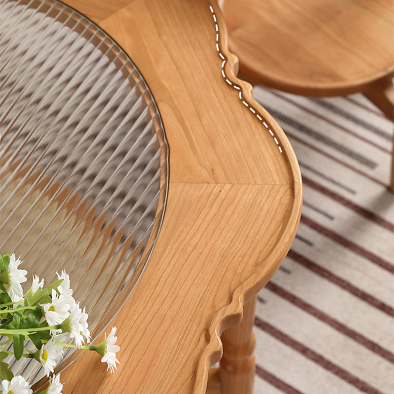 4 Legs Coffee Table No Distressing Solid Wood Coffee Table with Shelf Clearhalo 'Coffee & Accent Tables' 'Coffee Tables' 'coffee_tables' 'furn' 'furn_coffee_tables' 'Furniture' 'Living Room Furniture' 7070171