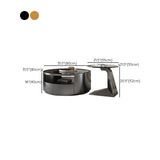 Contemporary Round Glass Coffee Table Set 1-Drawer 2 Piece Bunching Tables Clearhalo 'Coffee & Accent Tables' 'Coffee Tables' 'coffee_tables' 'furn' 'furn_coffee_tables' 'Furniture' 'Living Room Furniture' 7070215