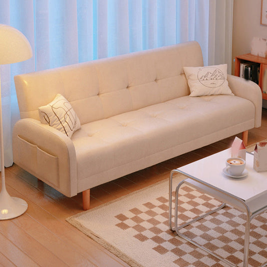 アパート用のモダンなフェイクレザールーズバックシートヘアピン脚ソファソファ