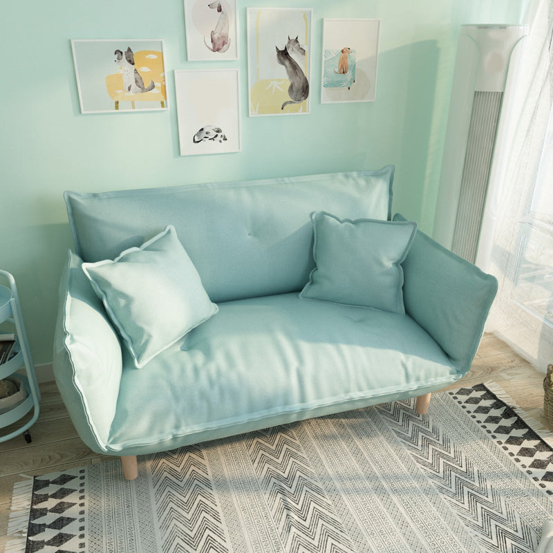 Moderne Stoffsofa eingebrauchter Armsitze mit Kissen für Wohnung